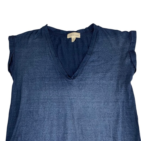 Anthropologie cloth & stone Nila Blue Ombre Maxi Shirt Dress - Picture 9 of 14